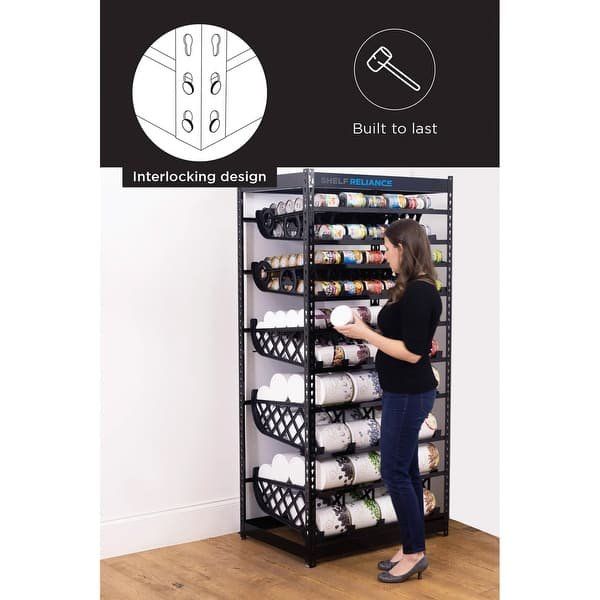food storage, rolling rack, shelf reliance