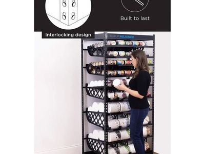 food storage, rolling rack, shelf reliance