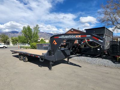 2026 RawMaxx 22' Gooseneck DTX Deckover 14K Hydraulic Tilt Deckover Equipment Trailer
