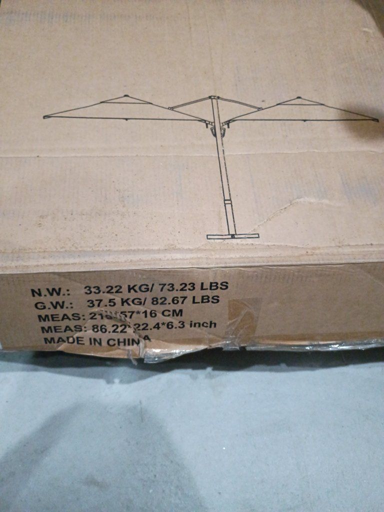 Double-Sided Outdoor Patio Umbrella - Green, SKU: A014-506-110