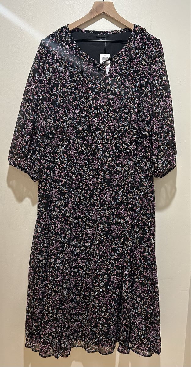 NWT Torrid Tea Length Chiffon Front Tie Dress 2X