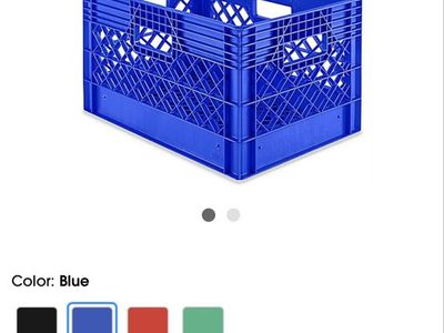 Uline Rigid Blue Milk Crates - 18 x 12 x 10.5 Inches