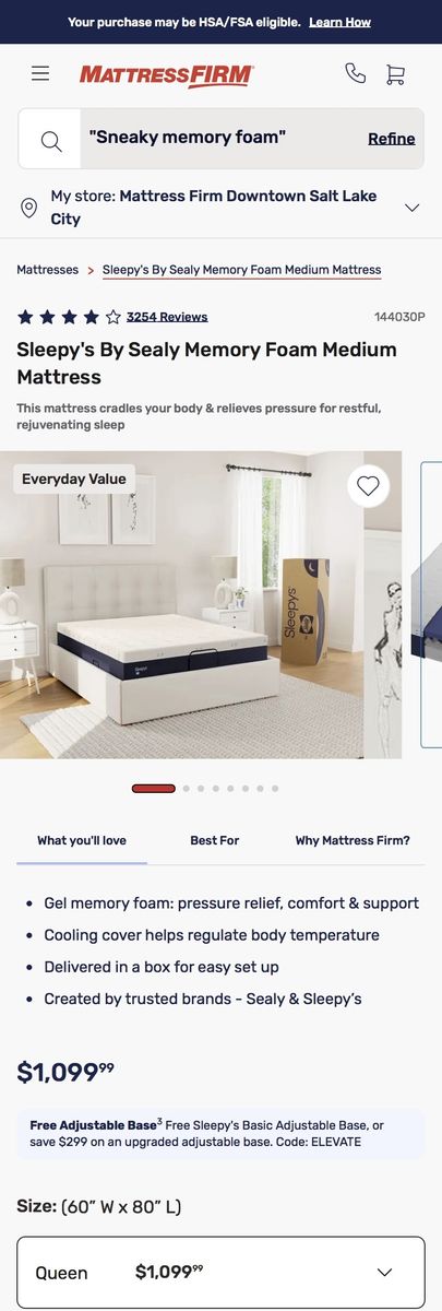 Queen Memory Foam Mattress