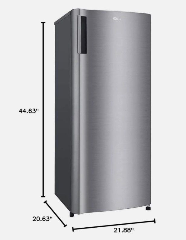 LG LRONC0605V 6 Cu. Ft. Platinum Silver Compact Refrigerator, New in Box