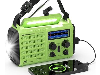 Emergency Weather Radio with NOAA Alert, Portable Solar Hand Crank AM/FM