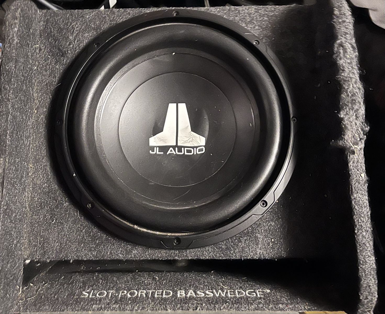 JL Audio 12 inch subwoofer in ported box