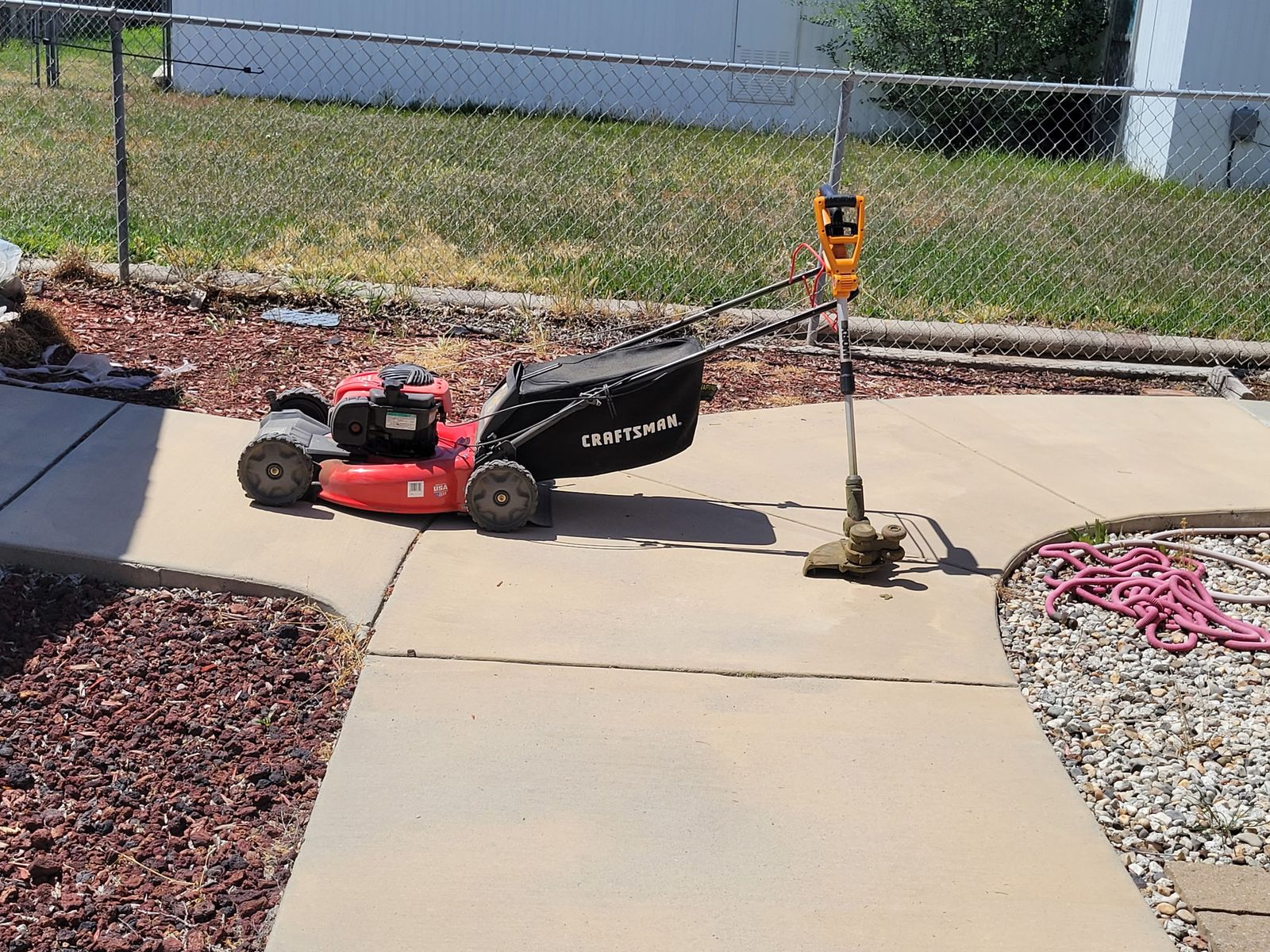 Lawn Mower + Weed Wacker – Ready to Use!