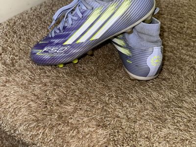 Adidas F50 Carbon Fusion Soccer Cleats - Purple/Neon Yellow