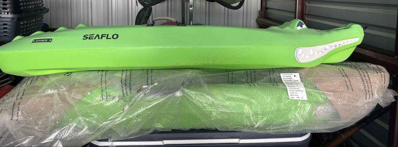 Seaflo green alligator kayaks
