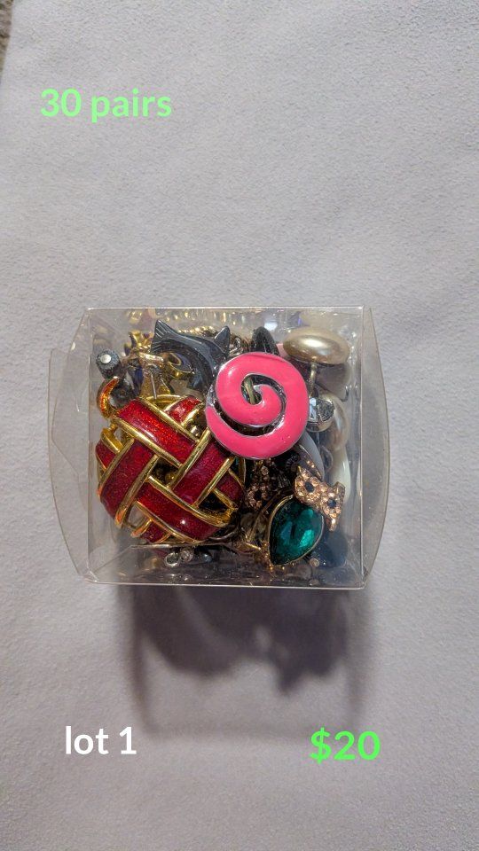 Assorted Fashion Jewelry Earrings Lot - 30 Pairs Bulk Mystery Collection