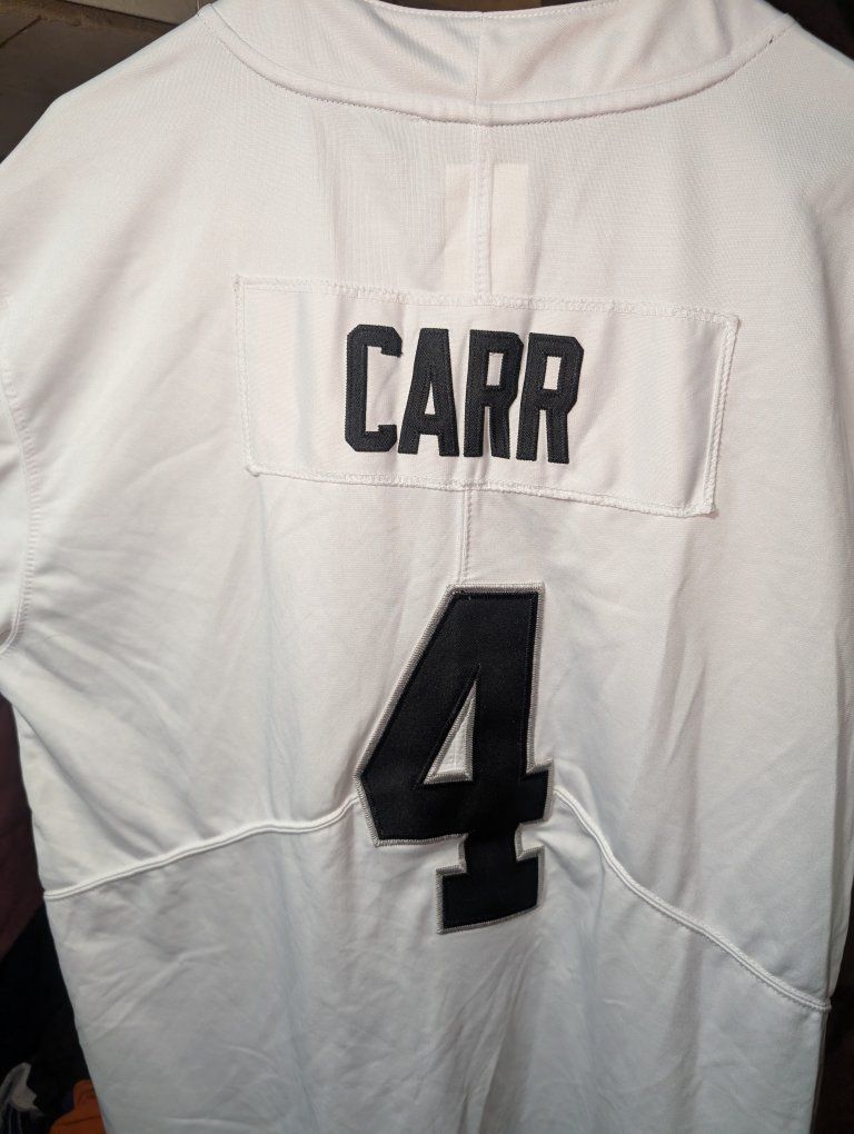 Nike NFL Derek Carr #4 Jersey White Men's XL