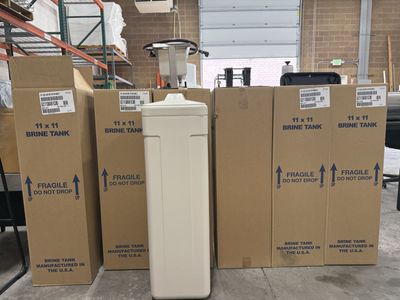 New Clack 11x11x38 Brine Tanks - Water Softener Salt Tank - 6 Available