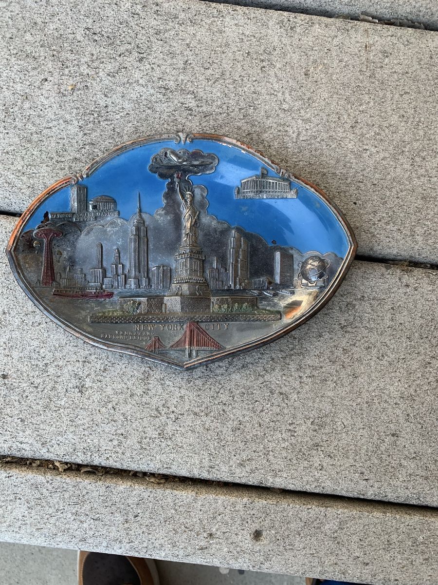 Vintage New York City Metal Souvenir Tray 