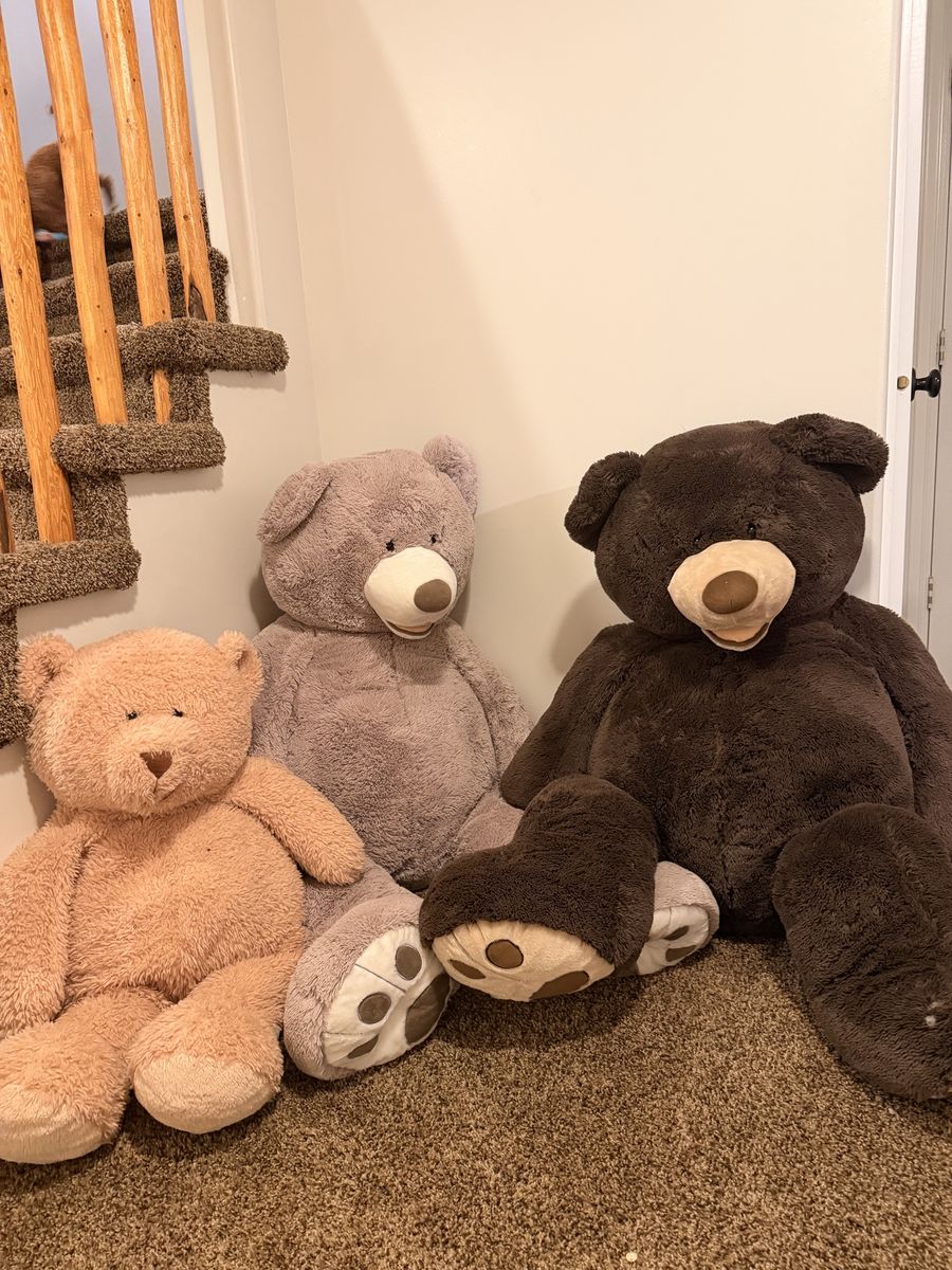 Giant Stuffed Teddy Bears Set of 3 Large Plush Animals