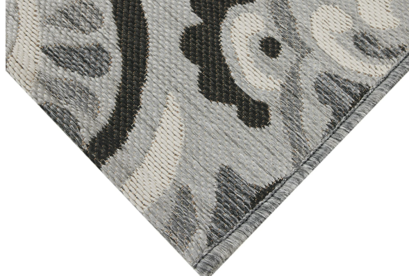 Better Homes & Gardens Black & White Medallion 9'x12' Outdoor Rug