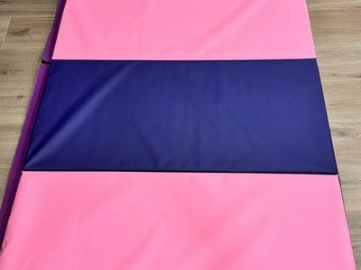 We Sell Mats Folding Gymnastics/Tumbling Mat ,Purple and Pink 8x4x2