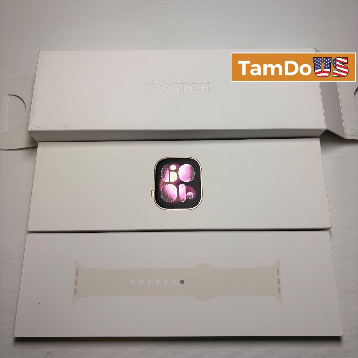 Apple Watch Series 11 (42mm, Cellular) Gold Aluminum Case Sport Band S/M