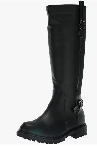 EVANS Black Women's Wide Fit Tall Boot Classic - Size 10