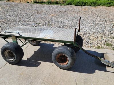 Heavy-Duty Utility Trailer, Flatbed, 4-Wheel, Towable