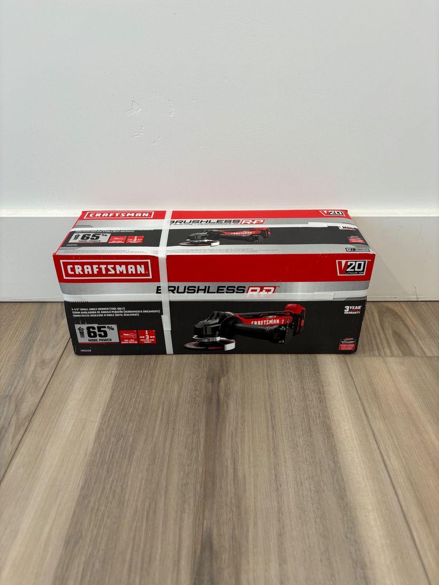 NEW*SEALED* CRAFTSMEN V20 RP 4.5-in 20-volt max Paddle Switch Brushless Cordless Angle grinder