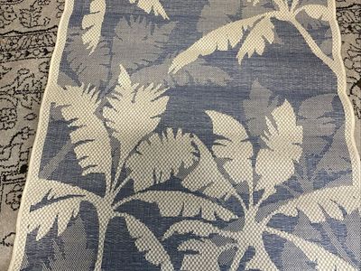 Couristan Monaco "Coastal Flora" Indoor/Outdoor Rug 3'9" x 5'5" Ivory/Sapphire Blue