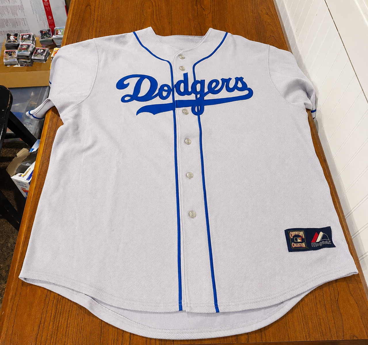 Vintage Majestic Tommy Lasorda #27 Los Angeles Dodgers Cooperstown Collection Jersey – XL