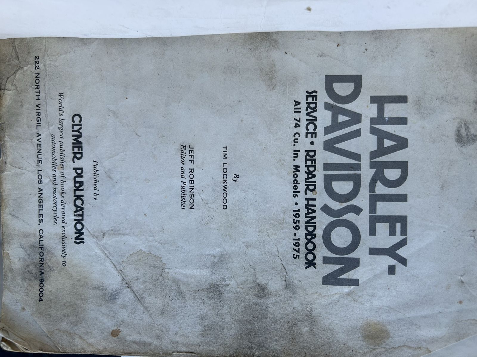 Harley Davidson Repair Manual