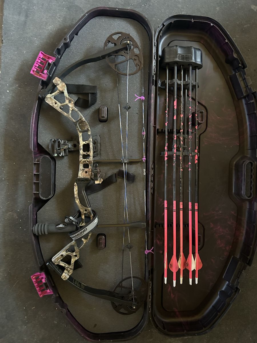 Diamond Archery Infinite Edge Pro Compound Bow Package with Case & Arrows