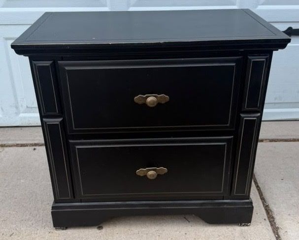Black nightstand 
