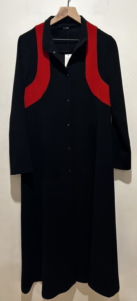 NWT Babette Vintage Black With Red Duster Coat