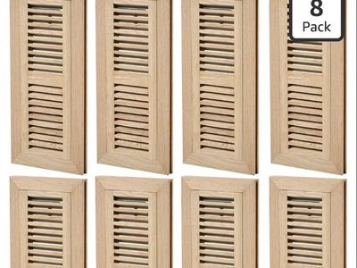 Homewell 8-Pack Oak Floor Registers, Flush Mount 4x12 Inch, Unfinished Wood