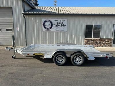 2027 Aluma 7814TA-EL-R-RTD 77.5x14' 4' Tandem Axle Aluminum Car Trailer 7K