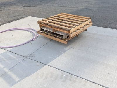 Wood Shipping Pallets (Qty 4) - Standard Size for DIY, Shipping, or Storage