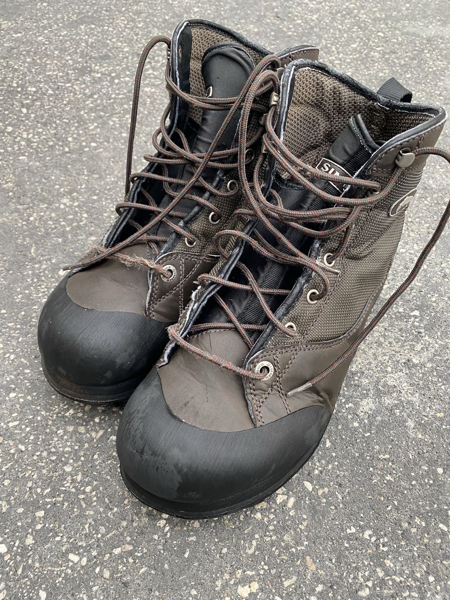 Simms Wading Boots Mens Brown Fishing Boots size 13 