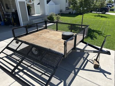 Mitee Lite Utility Trailer with Ramp Gate and Spare Tire