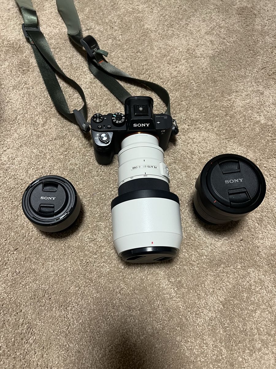 Camera, lenses, iPad, MacBook