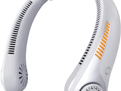 NEW Portable Neck Fan - Rechargeable, 5000mAh, 5-Speed Quiet, Lightweight Long Lasting Bladeless Fan, Wearable Cooling Fan