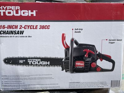 New Hyper Tough 16-inch Gas Chainsaw 38cc 2-Cycle Engine