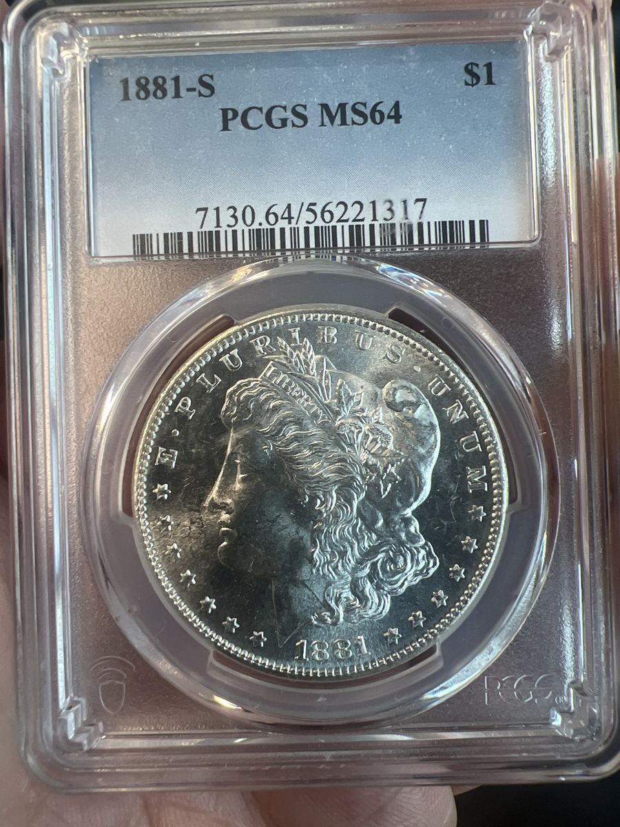 1881-S Morgan Silver Dollar PCGS MS64 - Graded Collectible Coin