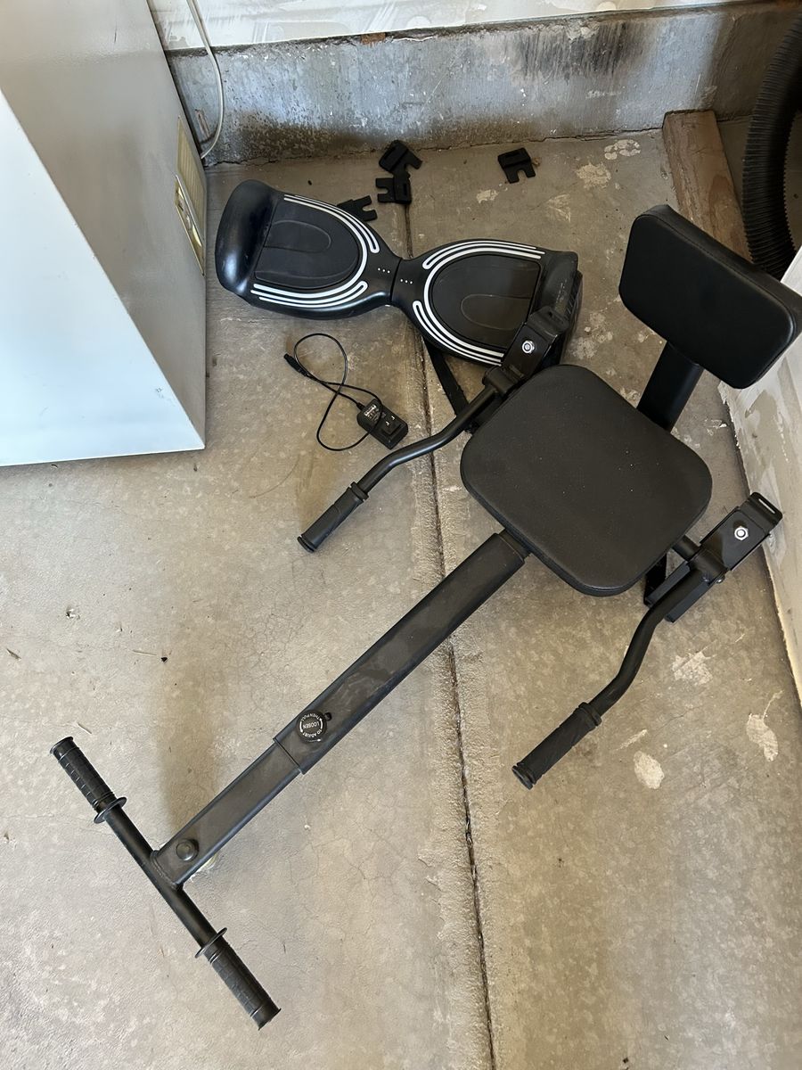Hoverboard with Go-Kart Attachment - Black Self-Balancing Scooter Combo