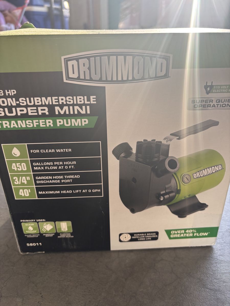 Drummond 1/8 HP water pump