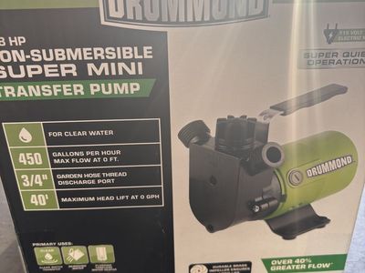 Drummond 1/8 HP water pump