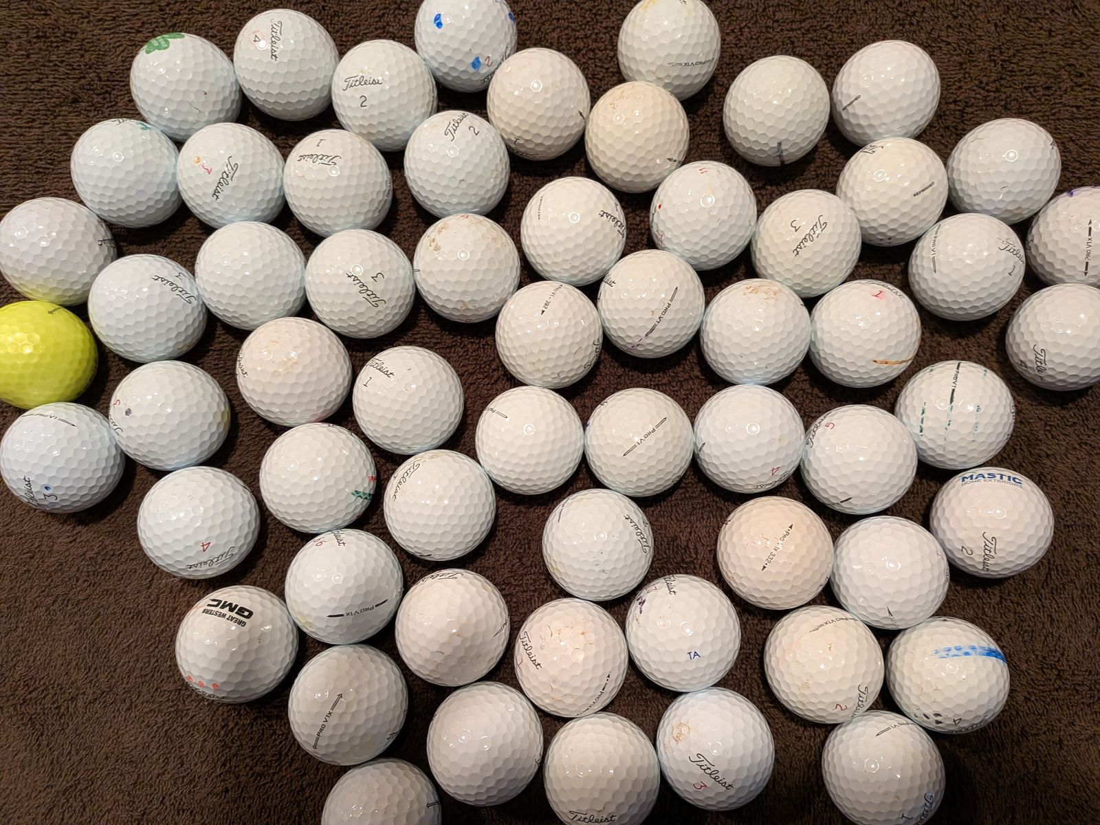 50 PROV1 golf balls in good playable condition $15