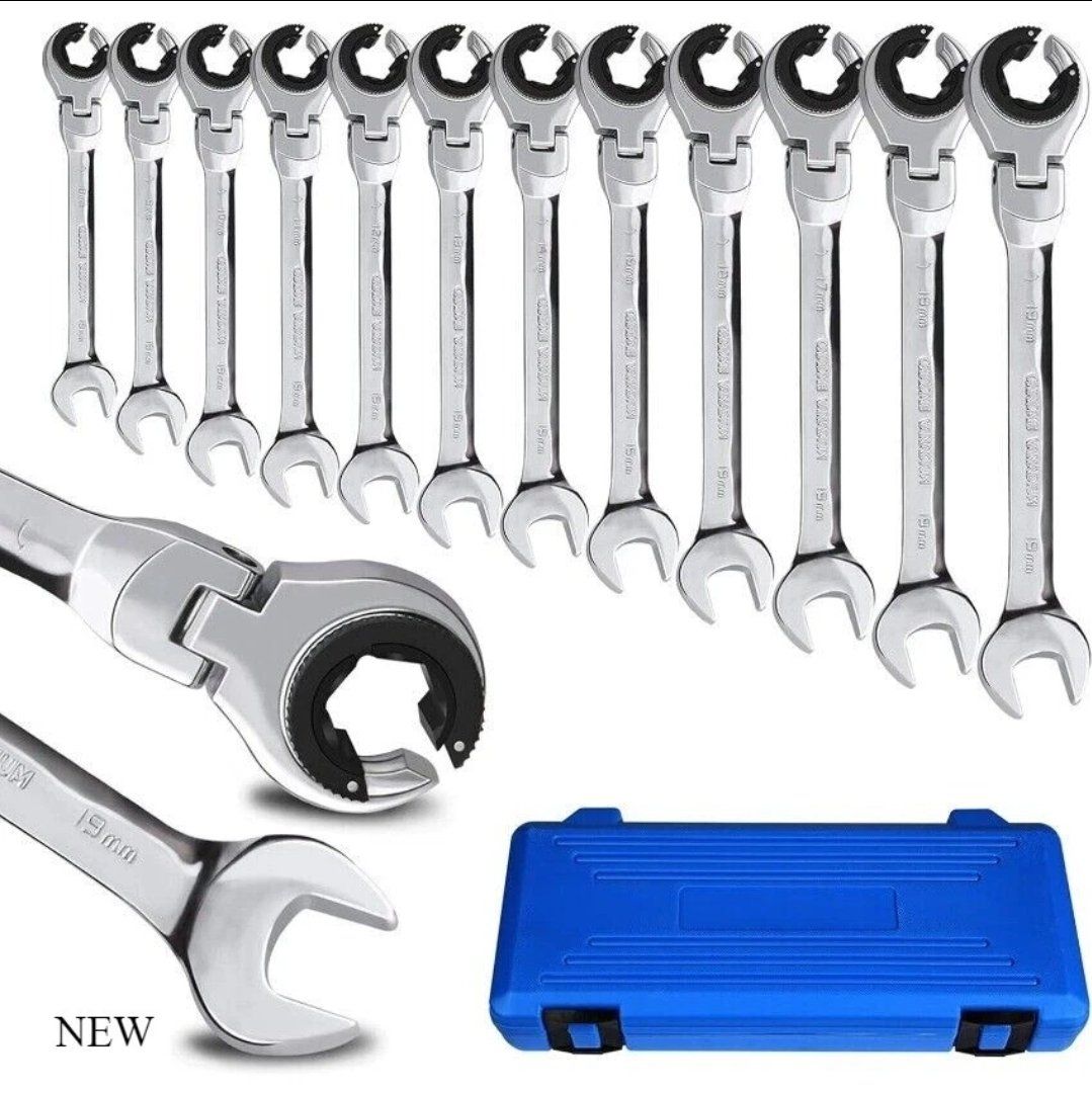 LOSCHEN Metric Open Flex-Head Ratcheting Wrench Co