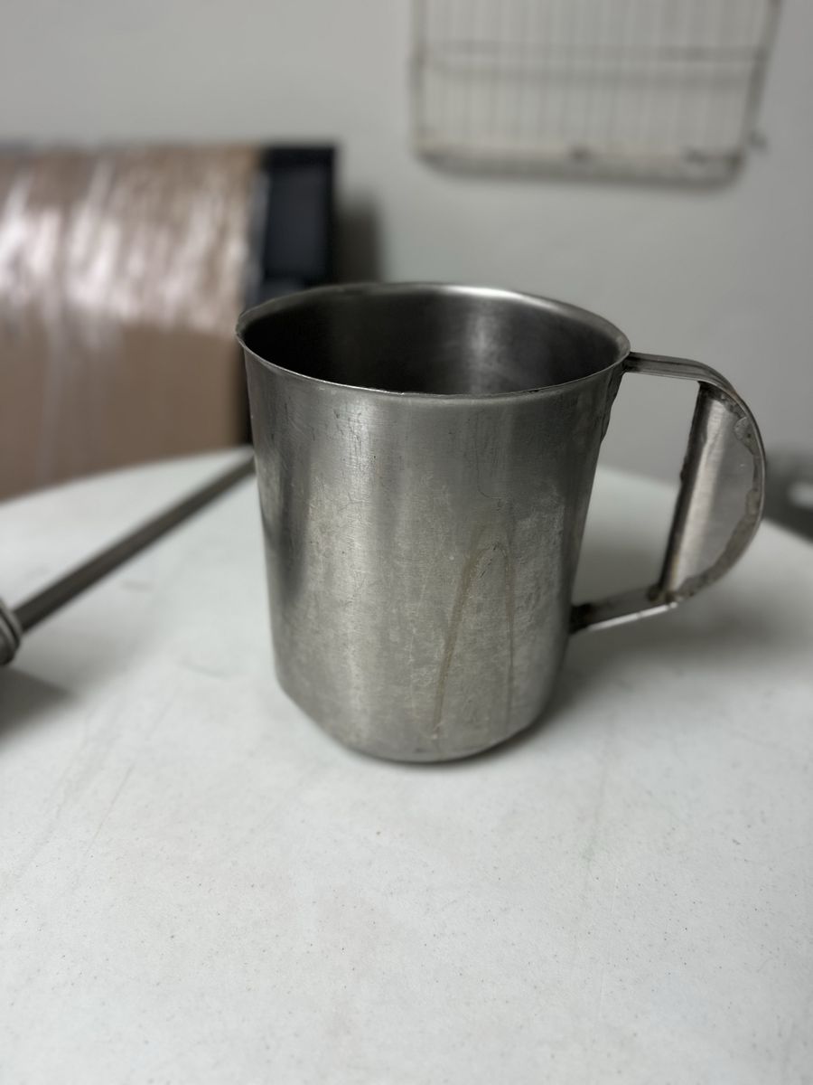 Durable Stainless Steel Measuring Cup/Mug - 8" Tall, 6.5" Diameter, Versatile Kitchen Tool