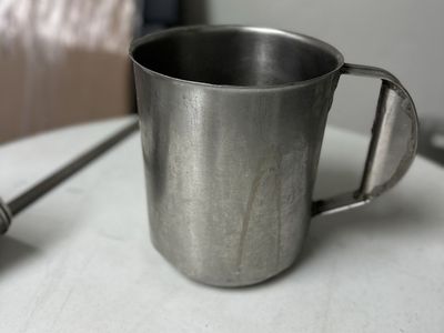 Durable Stainless Steel Measuring Cup/Mug - 8" Tall, 6.5" Diameter, Versatile Kitchen Tool