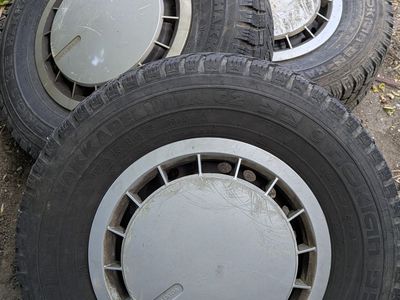 3 Vanagon 14" Steel Wheels and 4 Hubcaps
