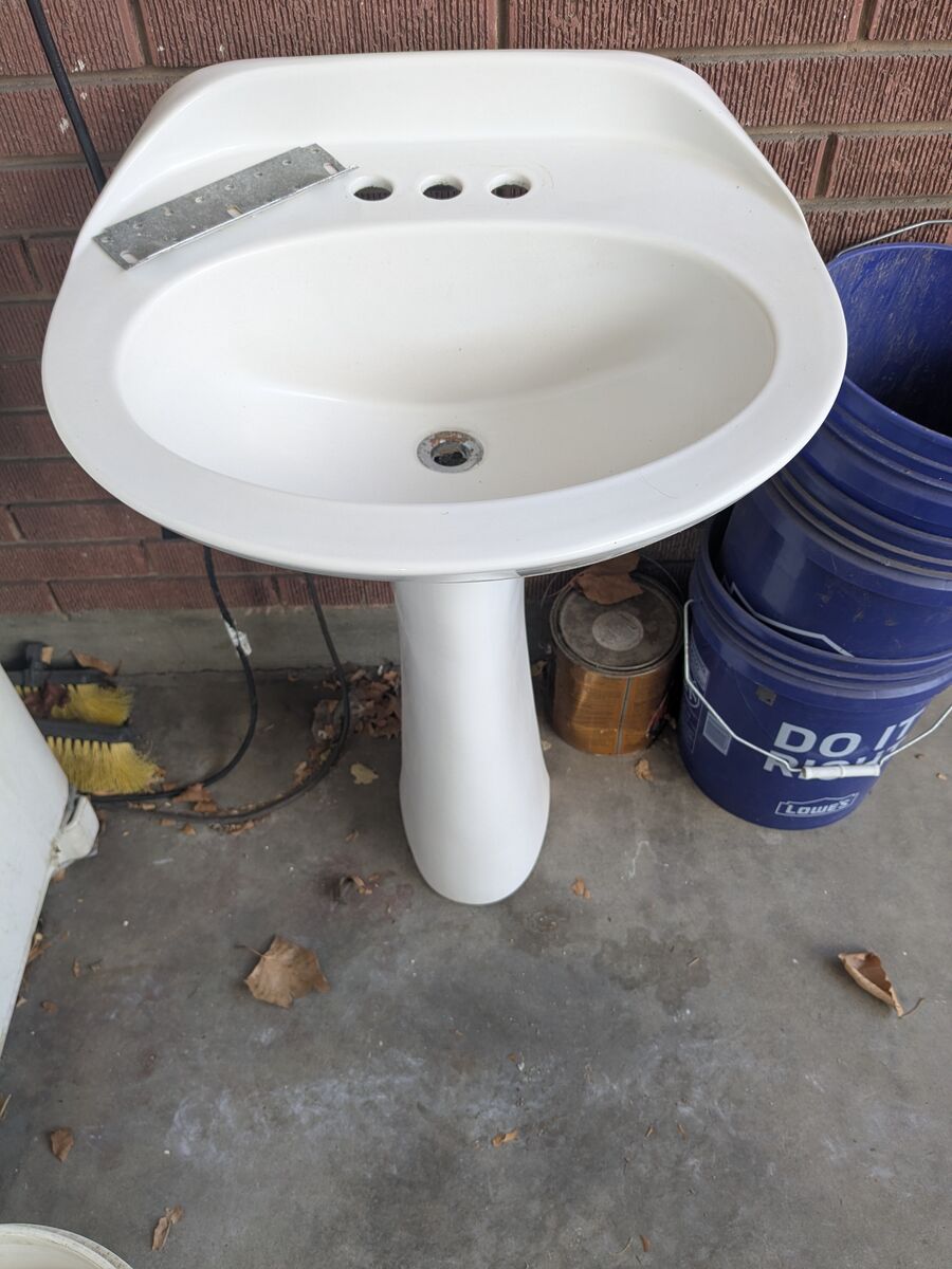 White Pedestal Bathroom Sink
