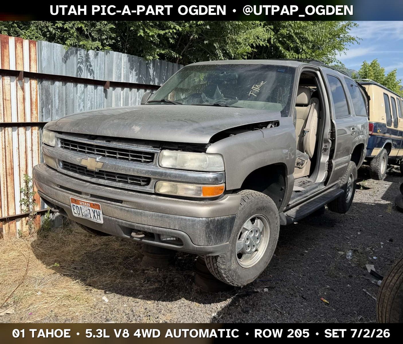 2001 Chevrolet Tahoe GMT800 Parts - UTPAP Ogden