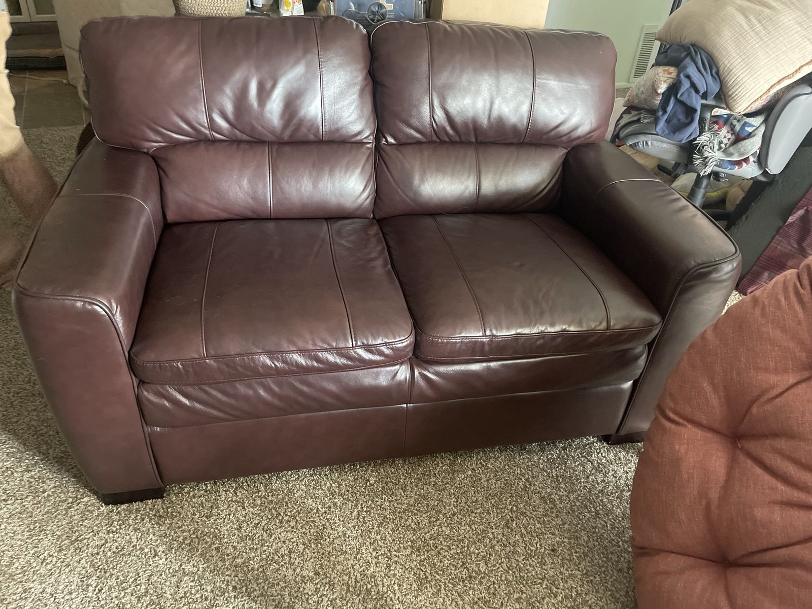 Leather Loveseat